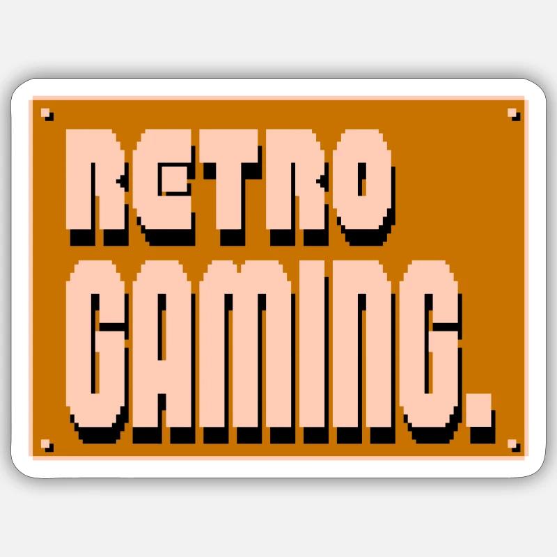 Retro-Gaming-Pixelkunst Sticker Größe S (10 x 10 cm)
