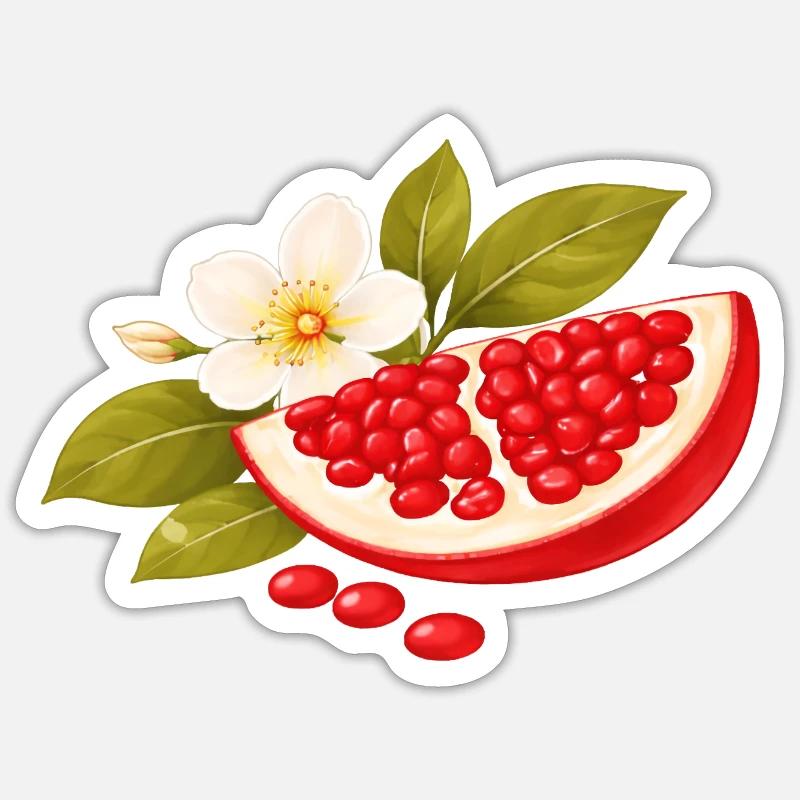 Motif de la fleur de grenade Sticker taille S (10 x 10 cm)