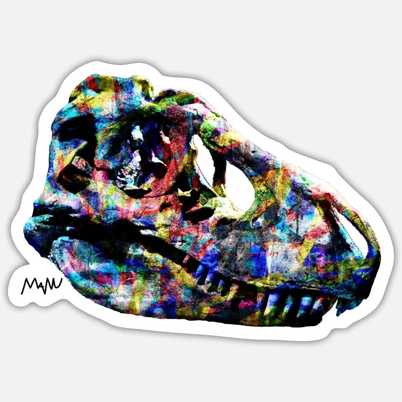 Tarbosaurus - Sticker Größe S (10 x 10 cm) - Mattweiß