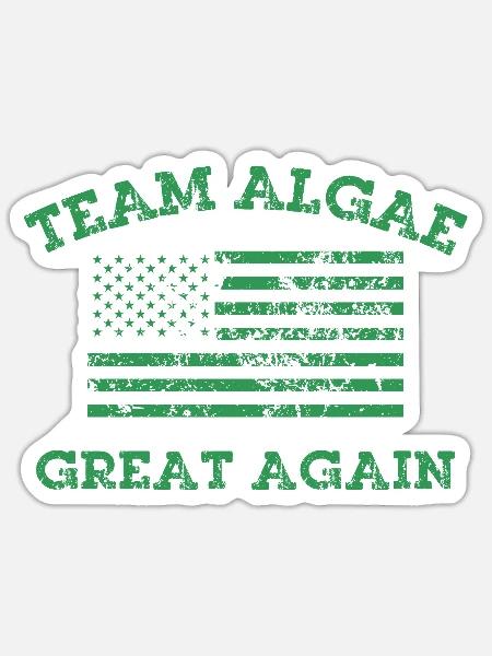 Team Algen - Sticker Größe S (10 x 10 cm) - Mattweiß