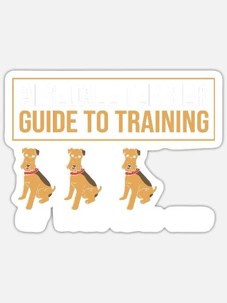 Airedale Terrier - Sticker Größe S (10 x 10 cm) - Mattweiß