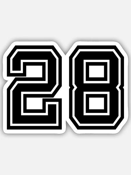 28 - Sticker Größe S (10 x 10 cm) - Mattweiß