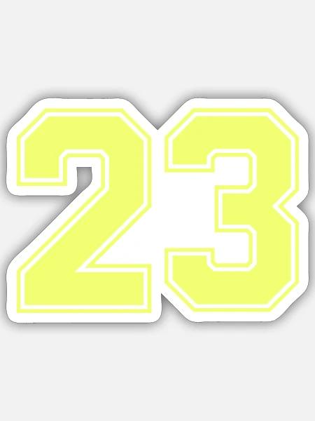 Neon 23 Retro Bold - Sticker Größe S (10 x 10 cm) - Mattweiß
