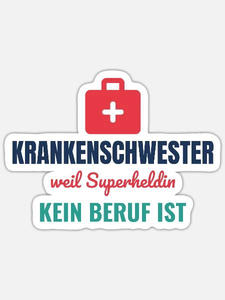 Krankenschwester – Superheldin ist kein Beruf - Sticker Größe S (10 x 10 cm) - Mattweiß