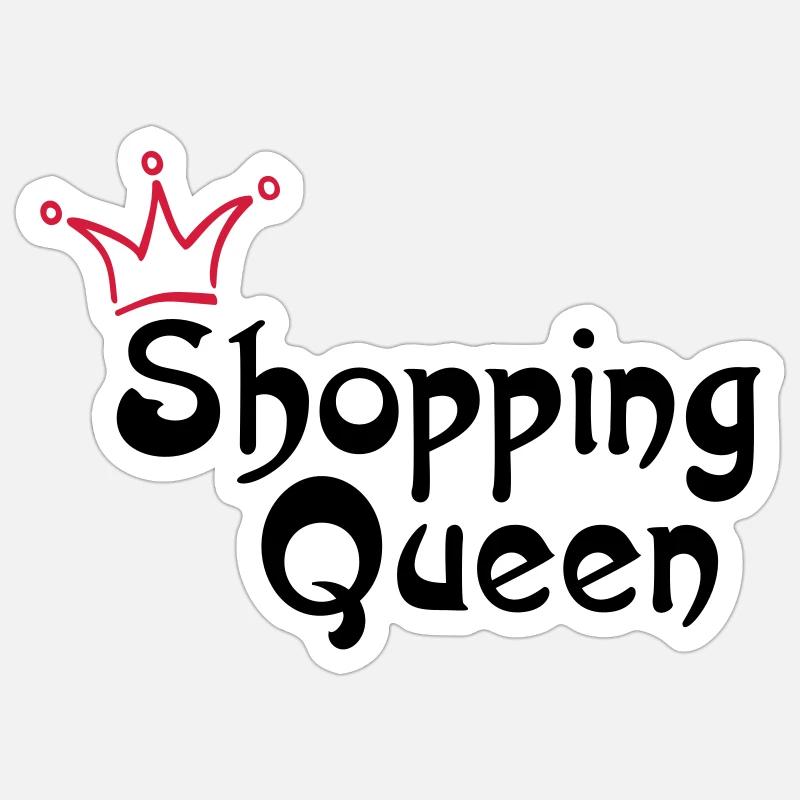 REINE D'ACHATS - Sticker taille S (10 x 10 cm) - blanc mat