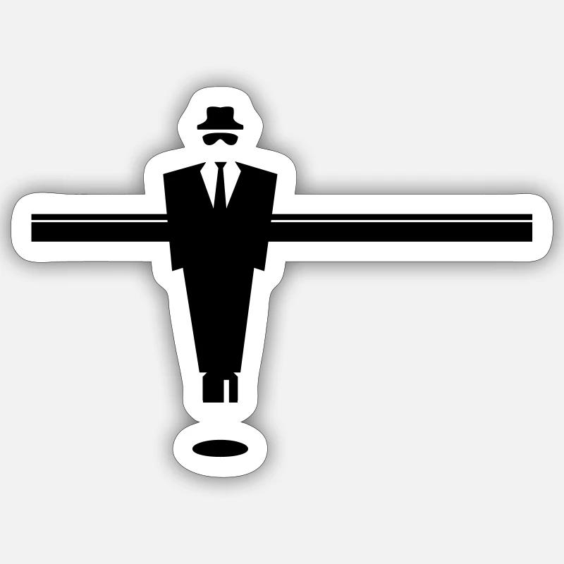 Kicker, Maffia - Sticker Größe S (10 x 10 cm) - Mattweiß