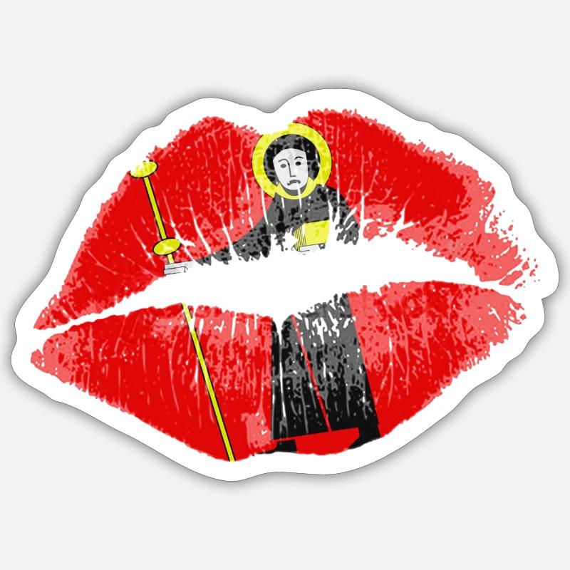 Kuss (Glarus) - Sticker Größe S (10 x 10 cm) - Mattweiß