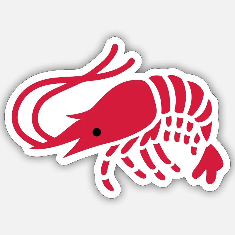 Crevette Sticker taille S (10 x 10 cm)