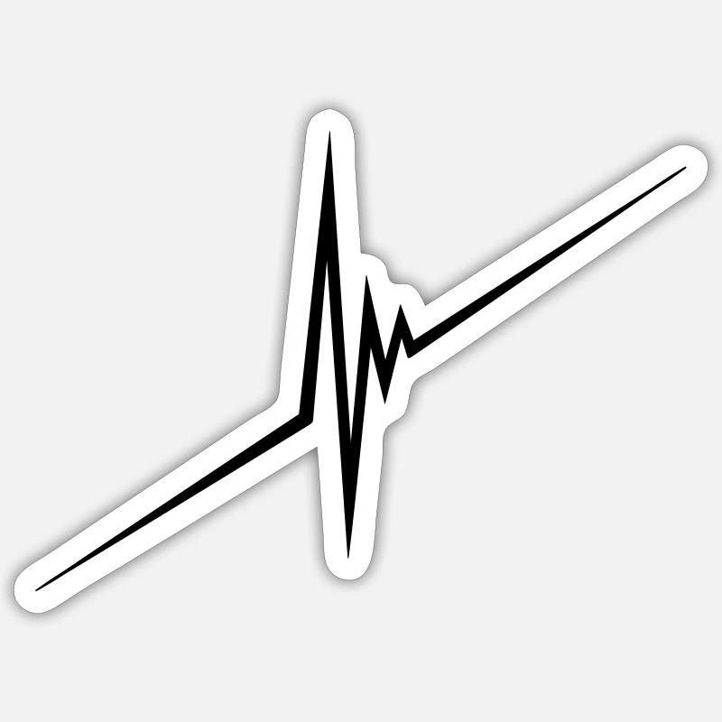 pulse - Sticker taille S (10 x 10 cm) - blanc mat