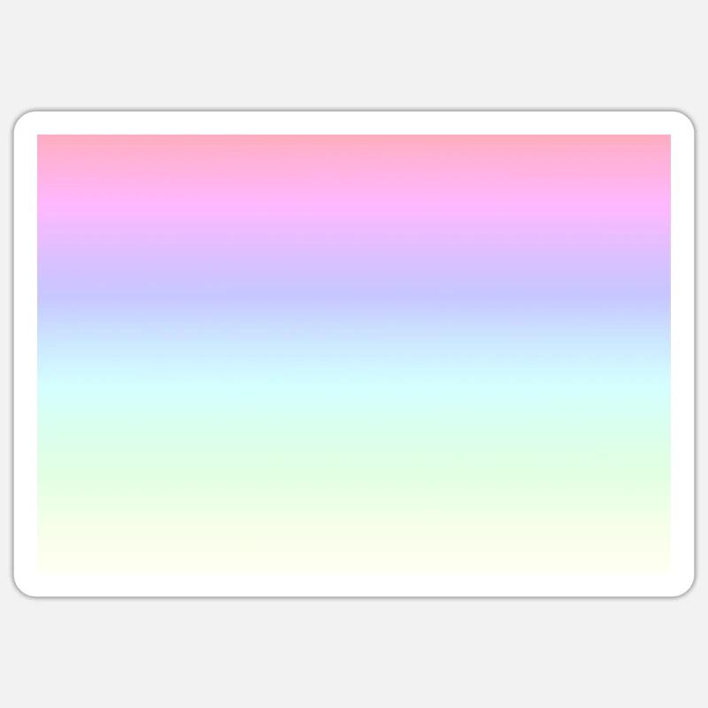 Pastel rainbow gradient case background Sticker size S (10 x 10 cm)
