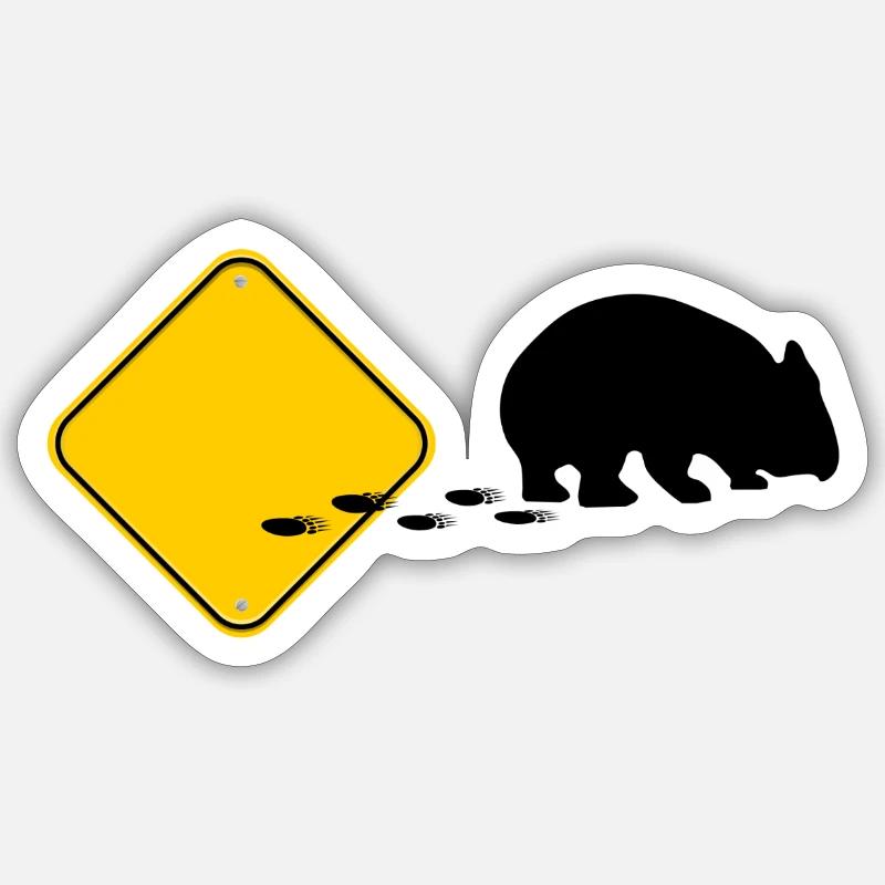 Wombat, Break out! Sticker size S (10 x 10 cm)