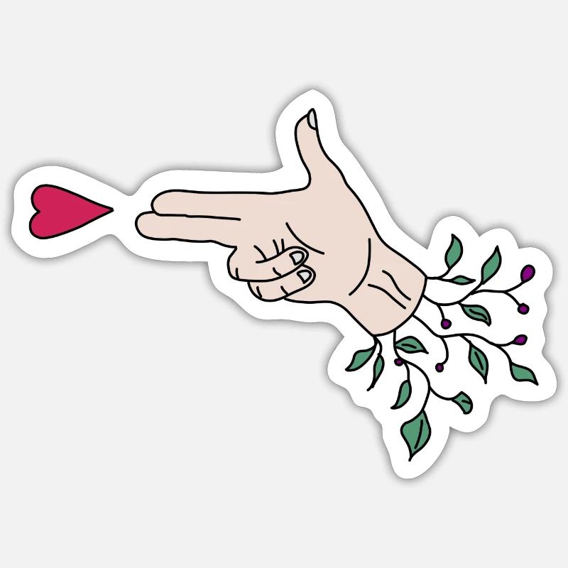 Cher tir - Sticker taille S (10 x 10 cm) - blanc mat