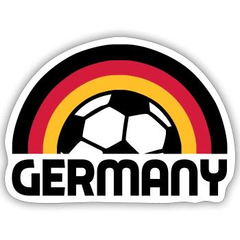 german rainbow soccer - Sticker Größe S (10 x 10 cm) - Mattweiß - Vorne