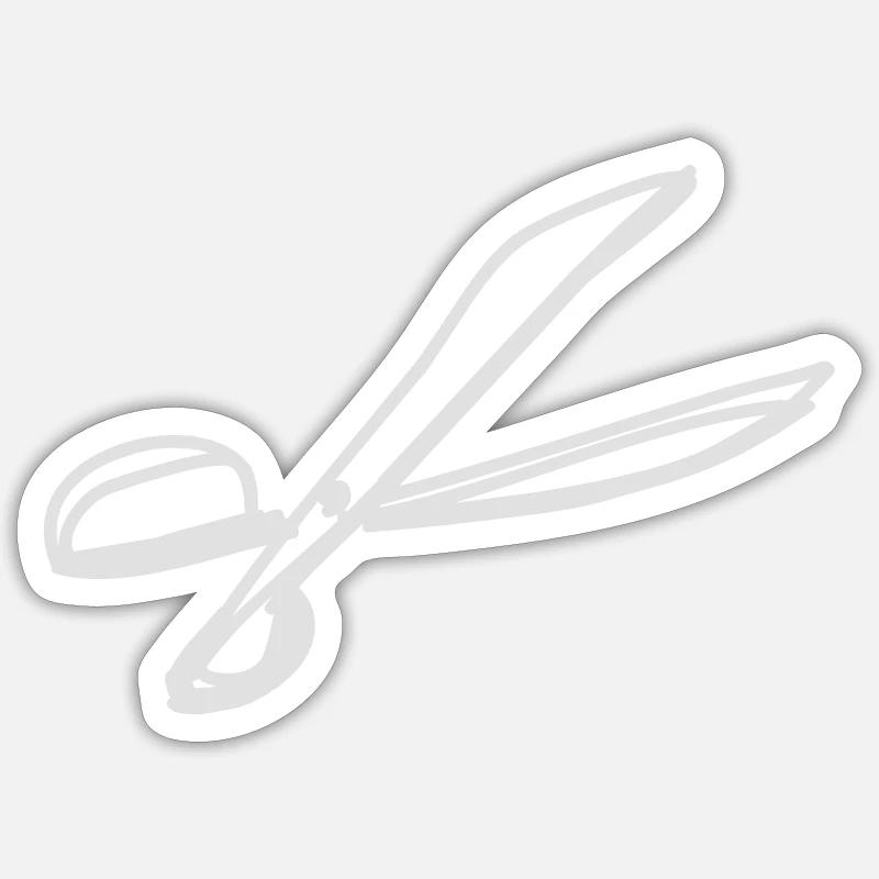 ciseaux Sticker taille S (10 x 10 cm)