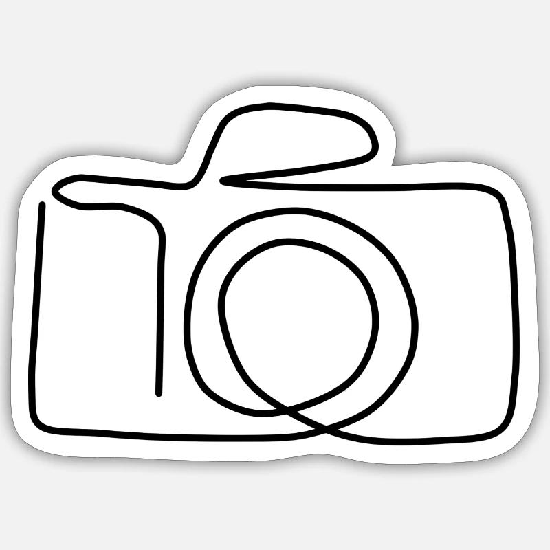 camera - Sticker size S (10 x 10 cm) - white matte