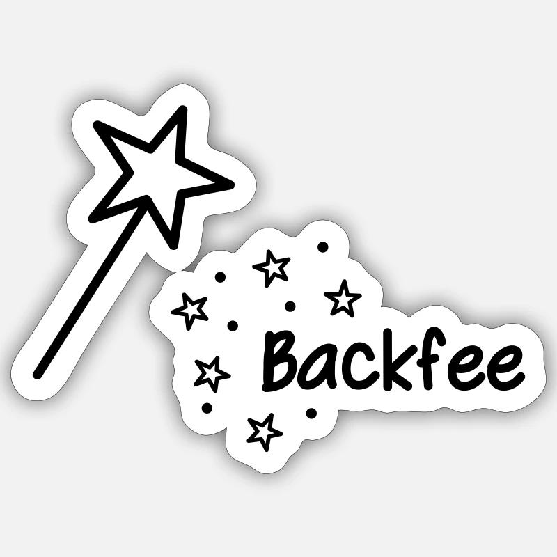 Backfee - Freude am Backen - Sticker Größe S (10 x 10 cm) - Mattweiß