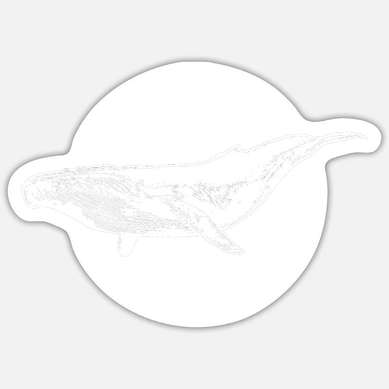 Wal Säugetier Meeresbewohner Sticker Größe S (10 x 10 cm)