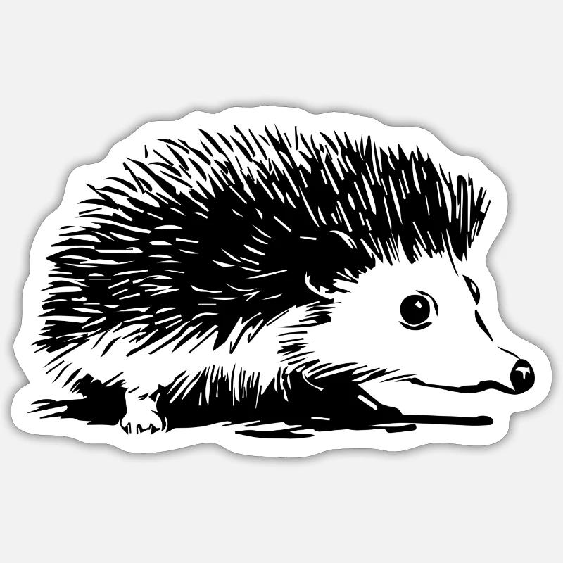 hérisson Sticker taille S (10 x 10 cm)