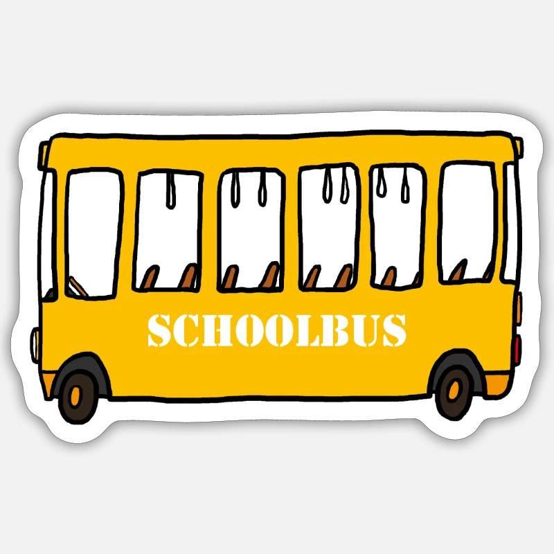 Schoolbus Sticker size S (10 x 10 cm)