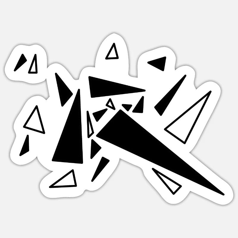 triangle - Sticker taille S (10 x 10 cm) - blanc mat