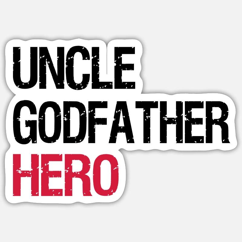 oncle - Sticker taille S (10 x 10 cm) - blanc mat