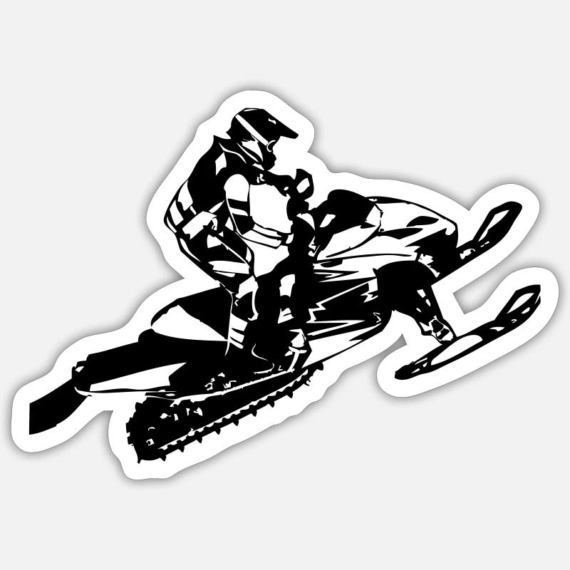 Snowmobile Sticker size S (10 x 10 cm)