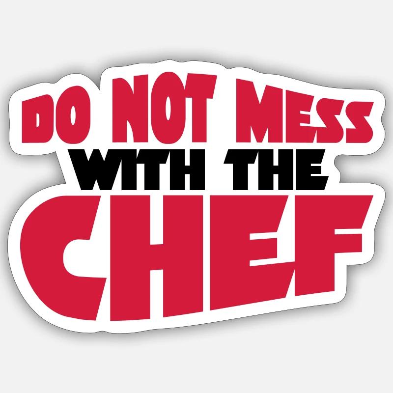 chef - Sticker Größe S (10 x 10 cm) - Mattweiß