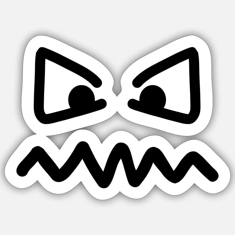 Eyes Face - Sticker size S (10 x 10 cm) - white matte