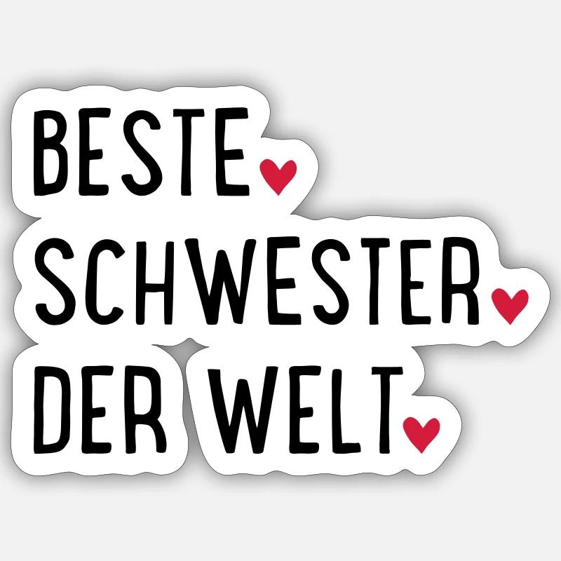 Schwester Sticker Größe S (10 x 10 cm)