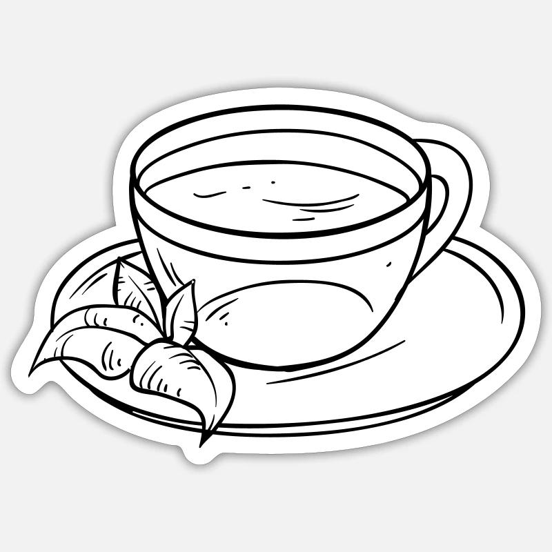 Tee Geschenk Zitrone Tasse Teebeutel Geschenkidee Sticker Größe S (10 x 10 cm)
