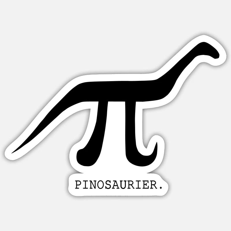 Pinosaurier - Sticker Größe S (10 x 10 cm) - Mattweiß