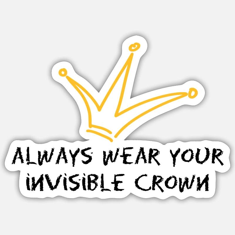crown - Sticker taille S (10 x 10 cm) - blanc mat