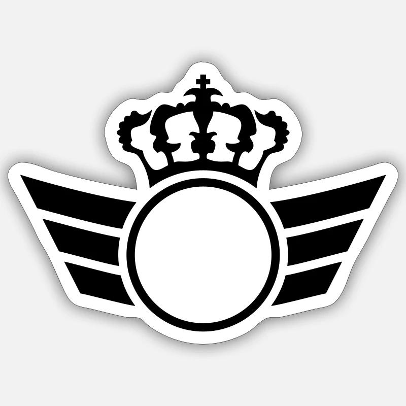 Crown Logo - Sticker size S (10 x 10 cm) - white matte
