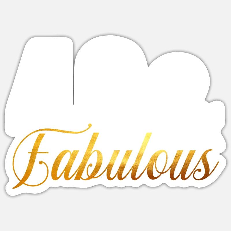 40 & Fabuleux - Sticker taille S (10 x 10 cm) - blanc mat