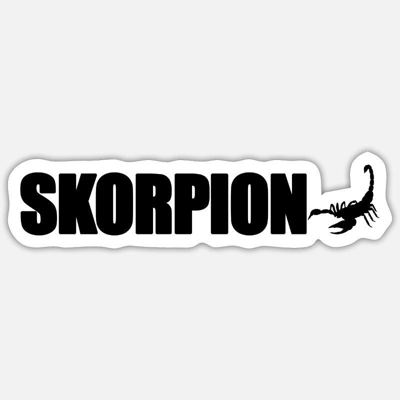 Scorpion - Sticker taille S (10 x 10 cm) - blanc mat