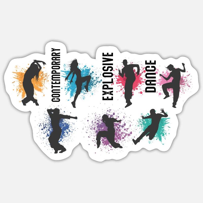contemporary explosive dance Sticker taille S (10 x 10 cm)