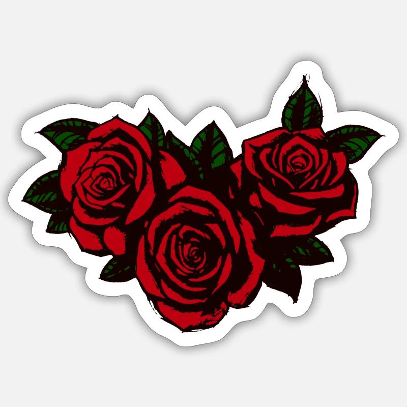 Three roses Sticker size S (10 x 10 cm)