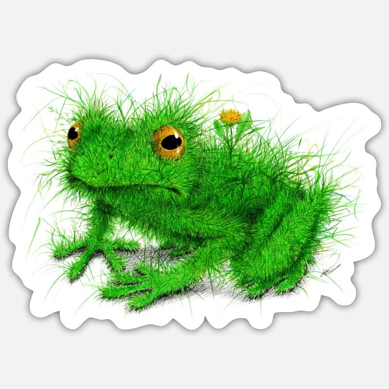 Grass Frog - Sticker size S (10 x 10 cm) - white matte
