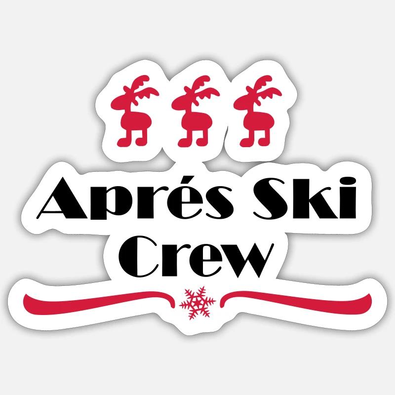 apres ski Sticker size S (10 x 10 cm)