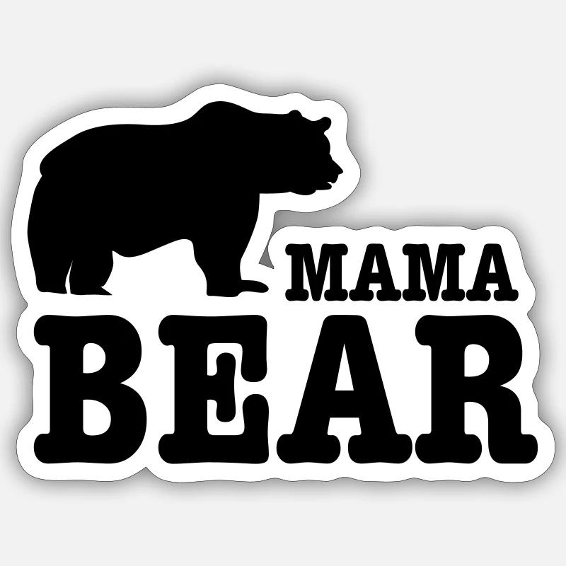 mama bear - Sticker Größe S (10 x 10 cm) - Mattweiß
