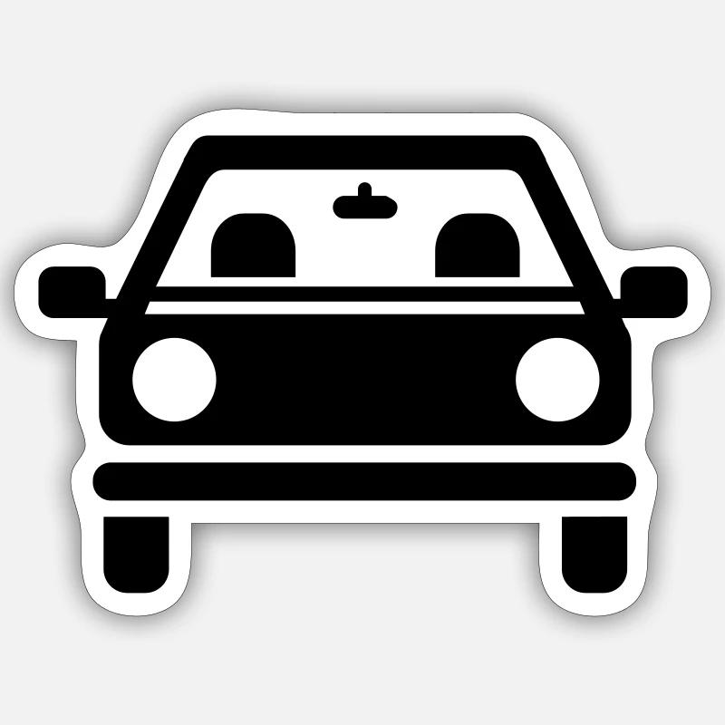 Voiture - Sticker taille S (10 x 10 cm) - blanc mat