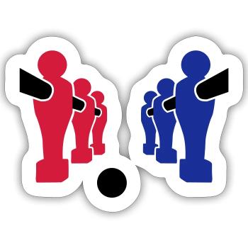 Tischkicker - Sticker Größe S (10 x 10 cm) - Mattweiß - Vorne