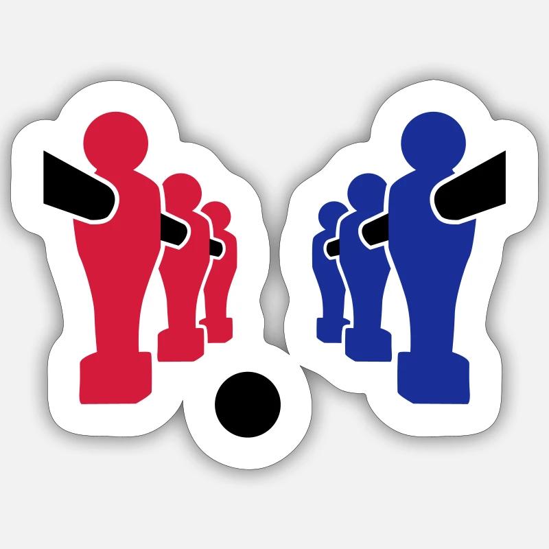 Foosball - Sticker size S (10 x 10 cm) - white matte