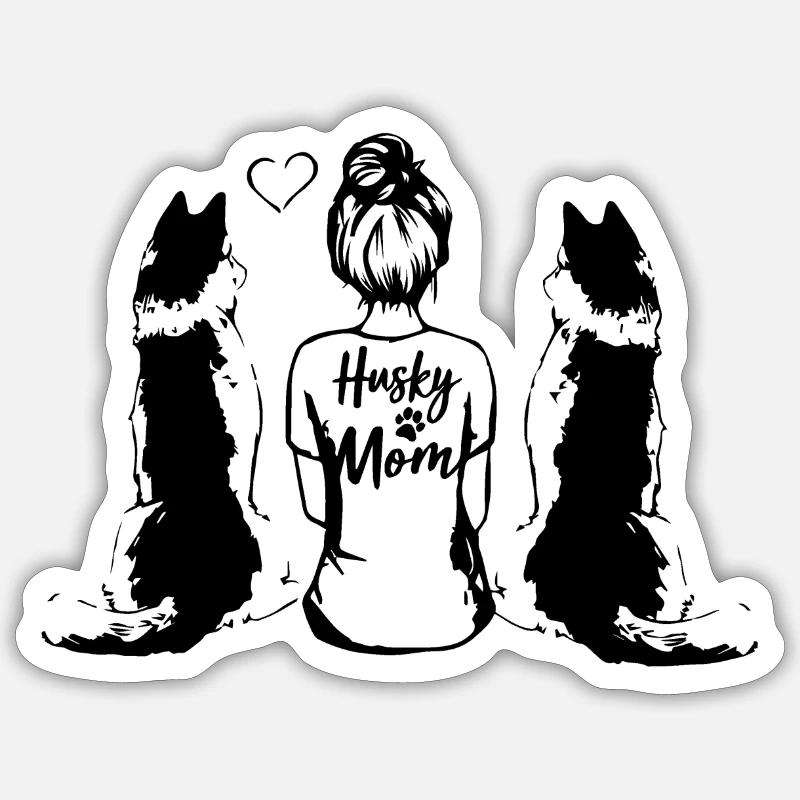 heisere Mutter - Sticker Größe S (10 x 10 cm) - Mattweiß