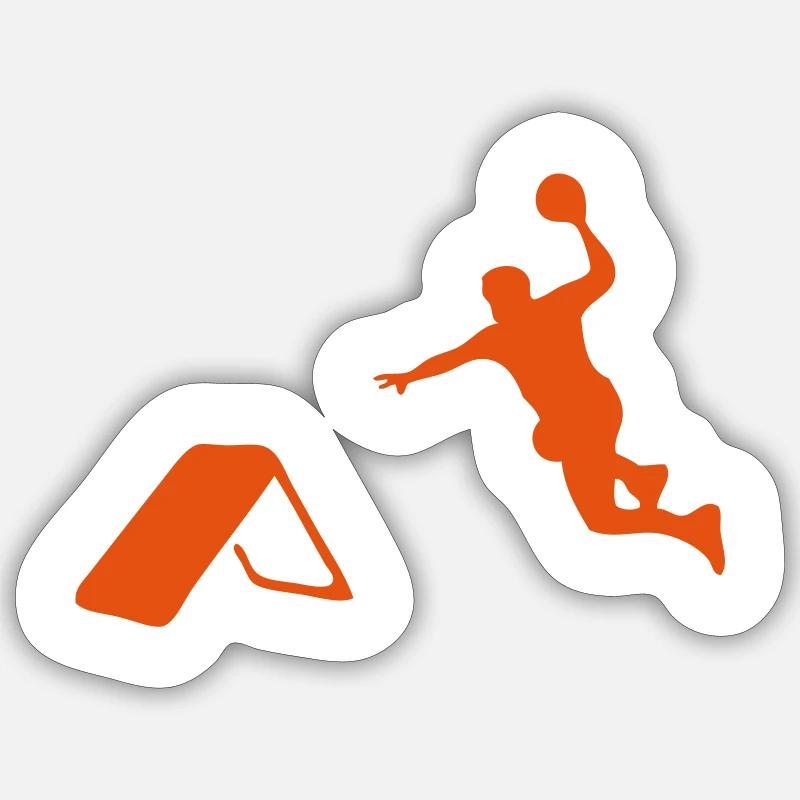 Tchoukball Silhouette Schatten Sticker Größe S (10 x 10 cm)