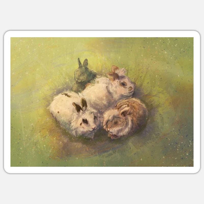 Rabbit Pack Sticker size S (10 x 10 cm)