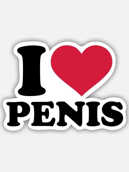 Penis - Sticker Größe S (10 x 10 cm) - Mattweiß