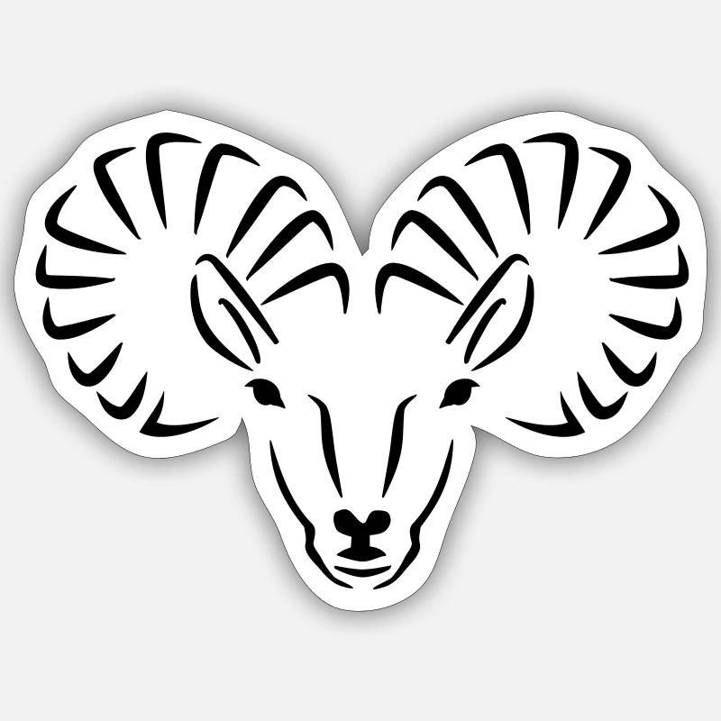 Ibex - Sticker size S (10 x 10 cm) - white matte
