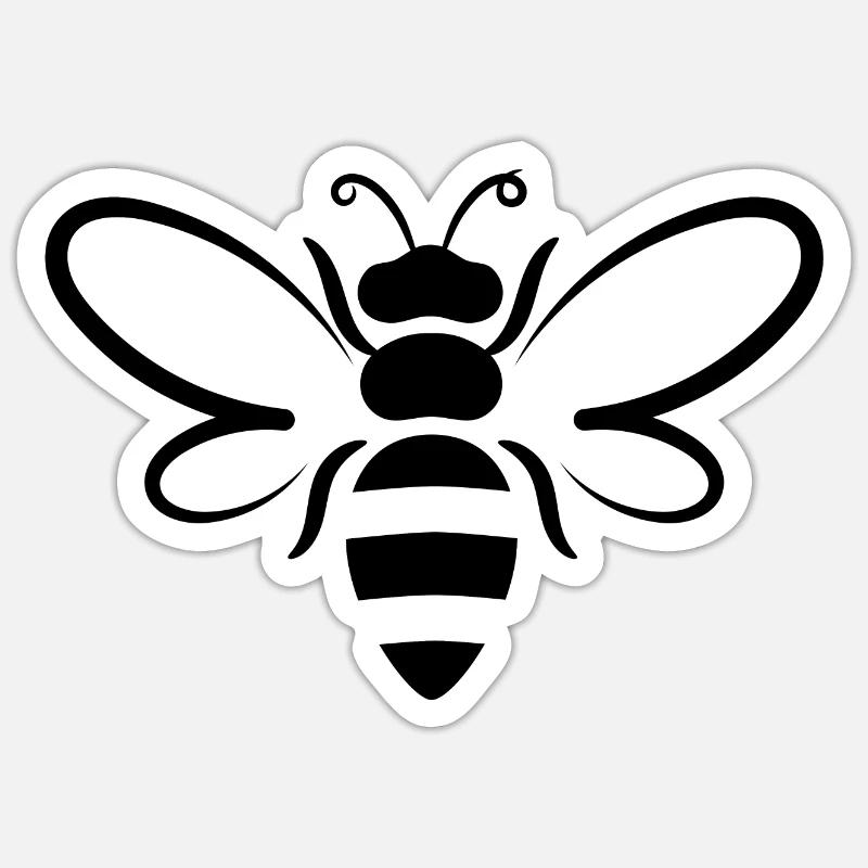 bee || Bee - Sticker size S (10 x 10 cm) - white matte