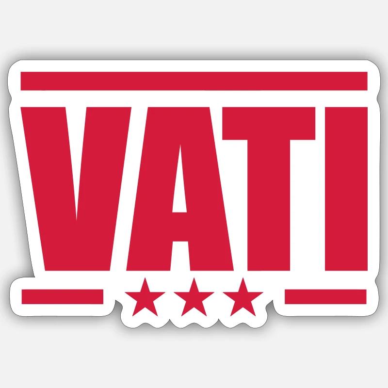 Vati - Sticker Größe S (10 x 10 cm) - Mattweiß